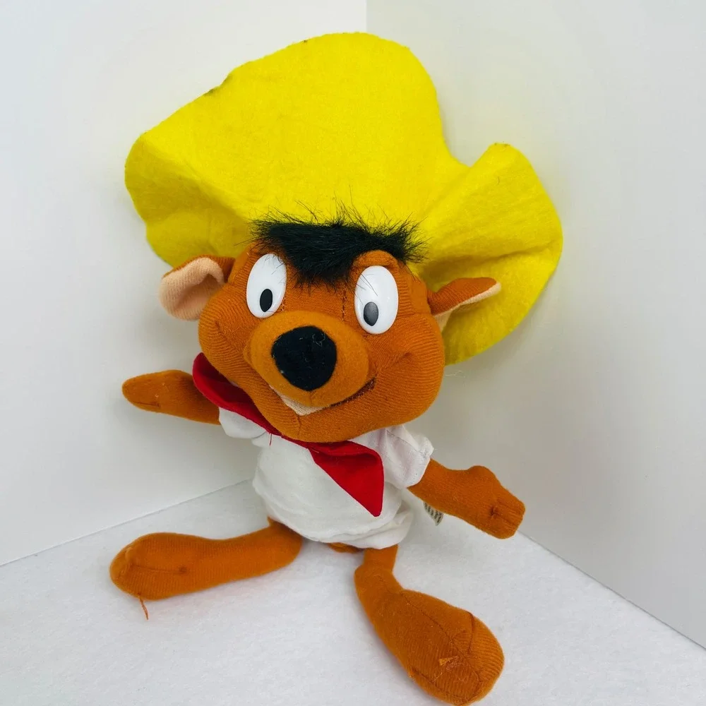 Vintage Looney Tunes Speedy Gonzales Plush Toy 11 Inch Yellow Sombrero Mouse